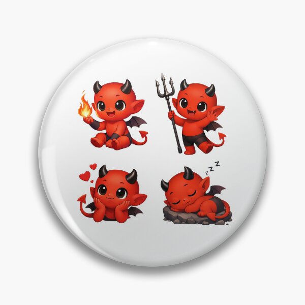 Item preview, Cute Red Baby Devil Character Set Shapes Mania designed and sold by Shapes-Mania.