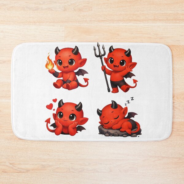 Item preview, Cute Red Baby Devil Character Set Shapes Mania designed and sold by Shapes-Mania.