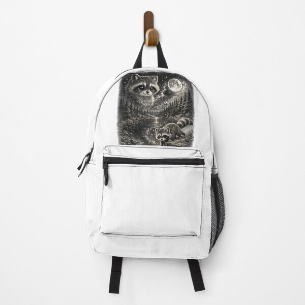 Item preview, Raccoon Howling at Moon 90's Retro designed and sold by QuiteOrbit.