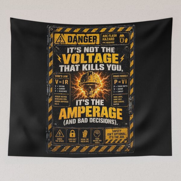Item preview, Its Not Voltage Its Amperage Electrician Shirt designed and sold by StudioBilly3000.