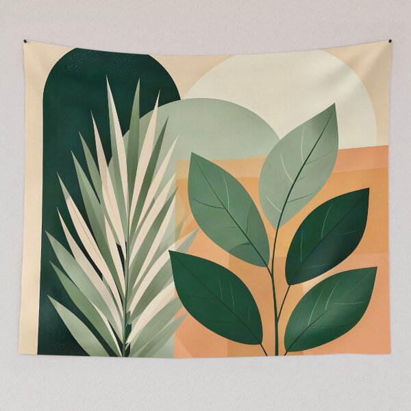 Item preview, Boho Terracotta Geometric Leaf Relief designed and sold by Vicky Brago-Mitchell®.