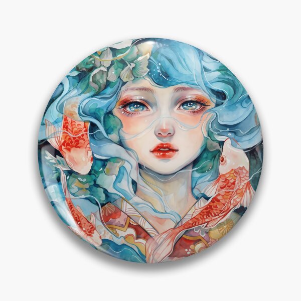 Item preview, Blue Hair Ocean Girl designed and sold by raisine.