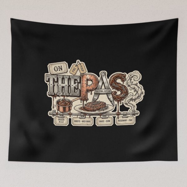 Item preview, On the Pass Chef Design, On the Pass Artwork, Chef Graphic, Cook Design, Kitchen Culture, Chef Gift, Cook Gift, Restaurant Kitchen, Line Cook, Culinary Art, Professional Cooking, Food Lover designed and sold by Typologystudios.