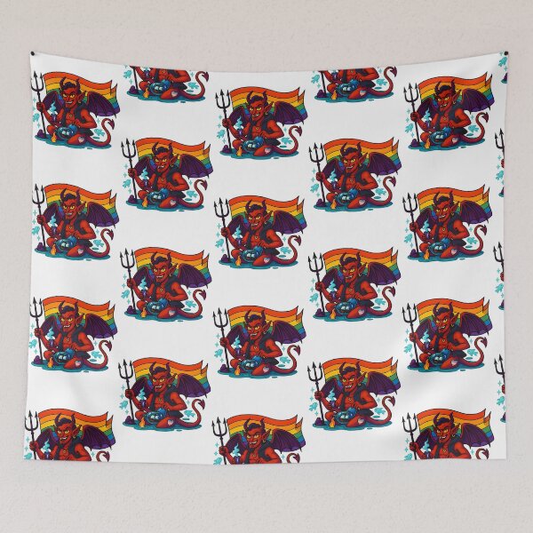 Item preview, Pride Devil With Trident And Flag designed and sold by ameerbe-rnstein.