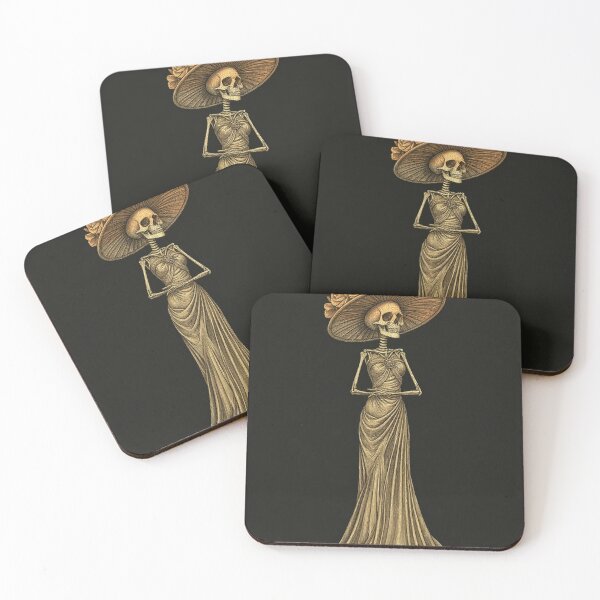 Item preview, La Catrina Day of the Dead Vintage Engraving designed and sold by GildedFolio.