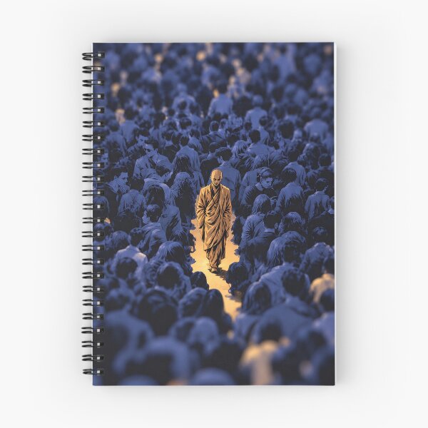 Item preview, Stillness at a Distance — Overhead Monk Crowd Art designed and sold by SacredLensV.