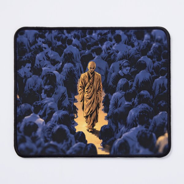 Item preview, Stillness at a Distance — Overhead Monk Crowd Art designed and sold by SacredLensV.