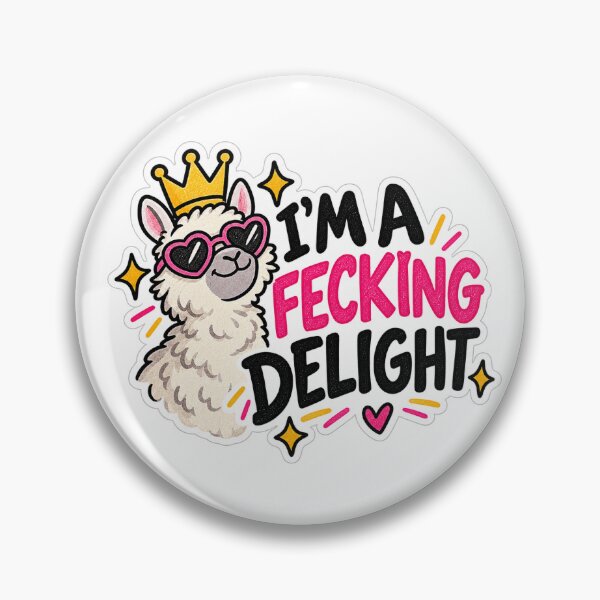 Item preview, I'm A Fecking Delight – Funny Alpaca Attitude Sticker designed and sold by BendyZebra09.