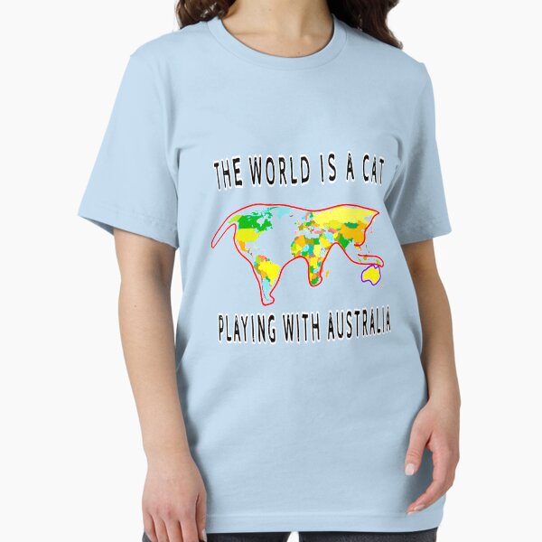 Artikel-Vorschau von Die Welt ist eine Katze, die mit Australien-T-Shirts spielt, designt und verkauft von aghlessan.
