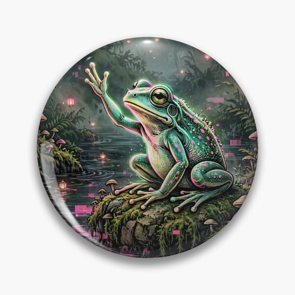 Item preview, The Frog Prophet Watches — Card 0 Tarot Sticker designed and sold by DemikunLira.