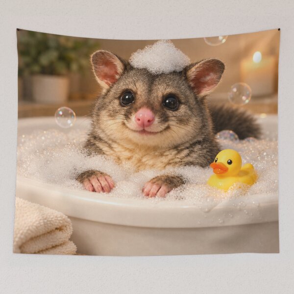 Item preview, Brushtail Possum Bathtub designed and sold by Sillytoe.
