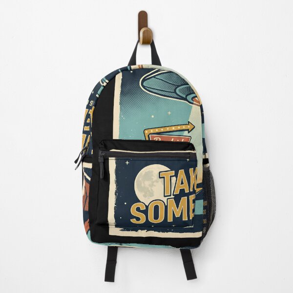 Item preview, Take Me Somewhere – Retro UFO Road Trip Adventure designed and sold by Origamoart.