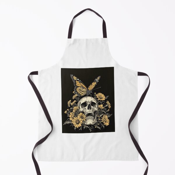 Item preview, Monarch Butterfly and Skull, Day of the Dead Art designed and sold by GildedFolio.