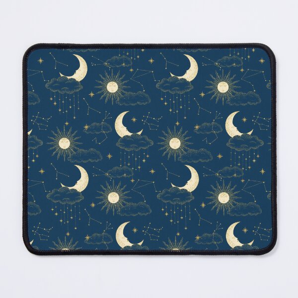 Item preview, Blue and gold Celestial Toile designed and sold by Home Cyn Home.