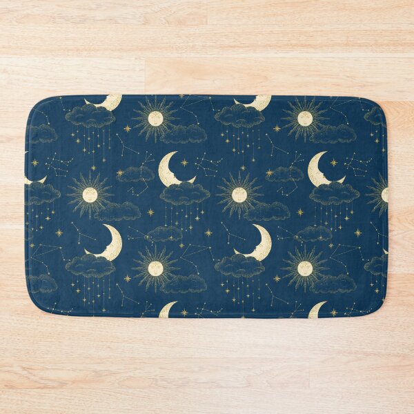 Item preview, Blue and gold Celestial Toile designed and sold by Home Cyn Home.