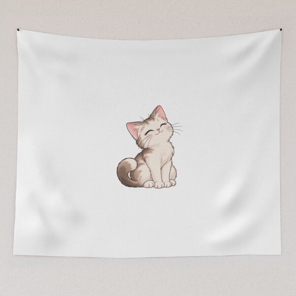 Item preview, Cute Happy Cat – Adorable Smiling Kitten Design designed and sold by SimsimahLaughs.