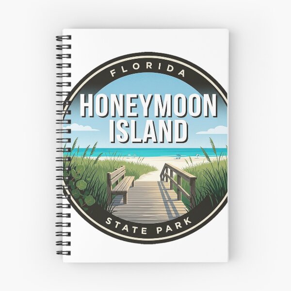 Item preview, Honeymoon Island State Park Florida Round Beach Badge Sticker designed and sold by DetourDgn.