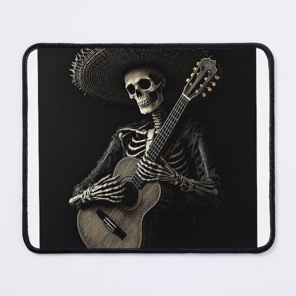 Item preview, Skeleton Mariachi Guitar, Day of the Dead Art designed and sold by GildedFolio.