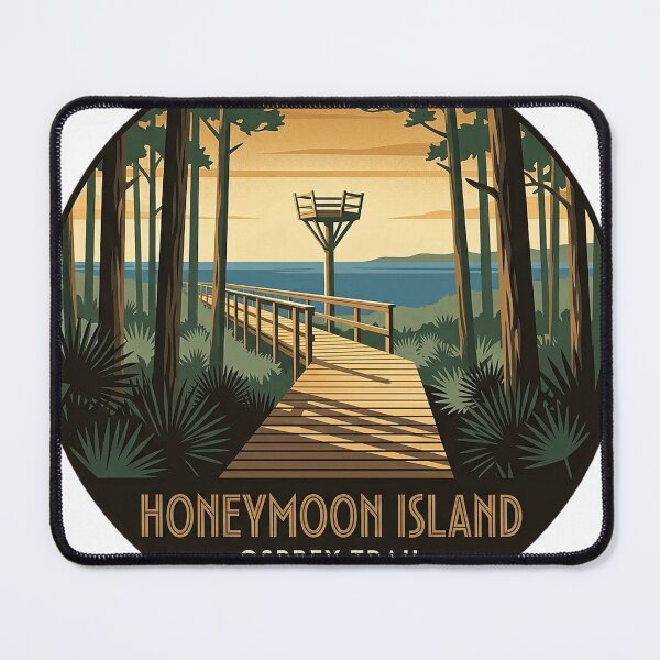 Item preview, Honeymoon Island Osprey Nature Trail Art Deco Sticker designed and sold by DetourDgn.