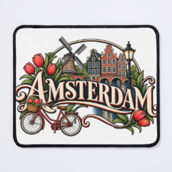 Item preview, Amsterdam Netherlands Vintage Travel Design designed and sold by SimsimahLaughs.