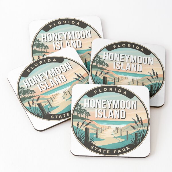 Item preview, Honeymoon Island Dune Path Morning Round Badge Sticker Florida designed and sold by DetourDgn.