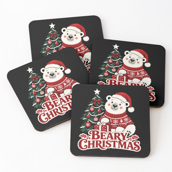 Item preview, Beary Christmas Cute Bear Holiday Christmas Funny Winter  designed and sold by mraihan.