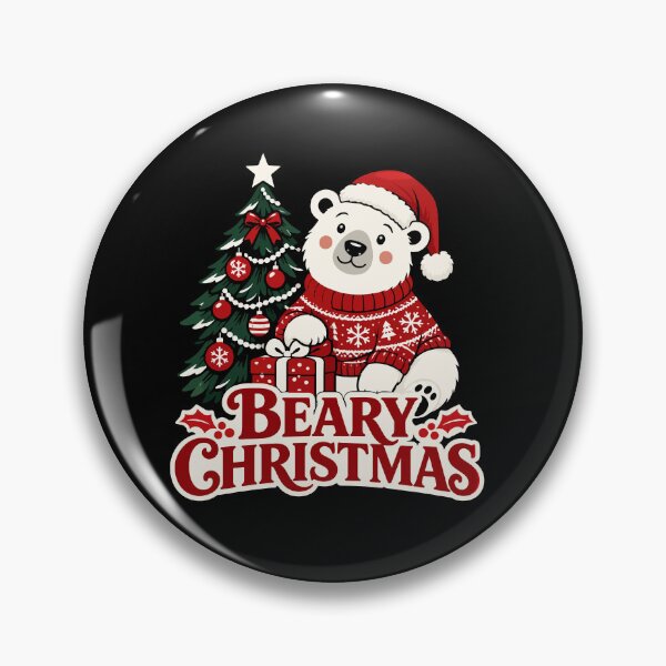 Item preview, Beary Christmas Cute Bear Holiday Christmas Funny Winter  designed and sold by mraihan.