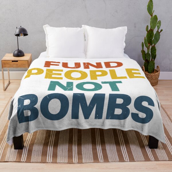 Item preview, Fund People Not Bombs - Retro Vintage Typography #4 designed and sold by EunsooLee.