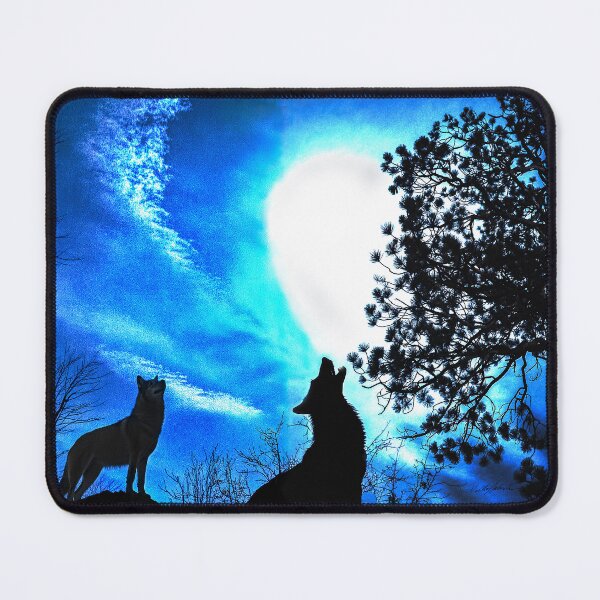 Item preview, Wolf Moon Love Behind the Jeffrey Pine designed and sold by PolkaDotStudio.