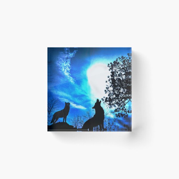 Item preview, Wolf Moon Love Behind the Jeffrey Pine designed and sold by PolkaDotStudio.
