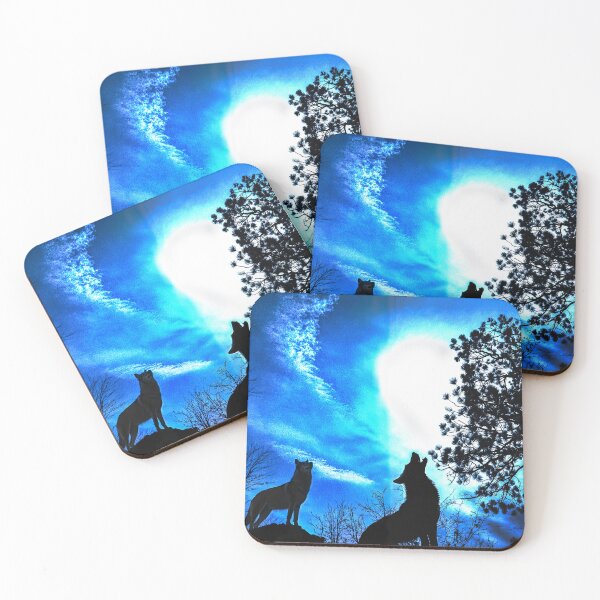 Item preview, Wolf Moon Love Behind the Jeffrey Pine designed and sold by PolkaDotStudio.