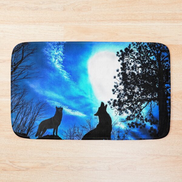 Item preview, Wolf Moon Love Behind the Jeffrey Pine designed and sold by PolkaDotStudio.
