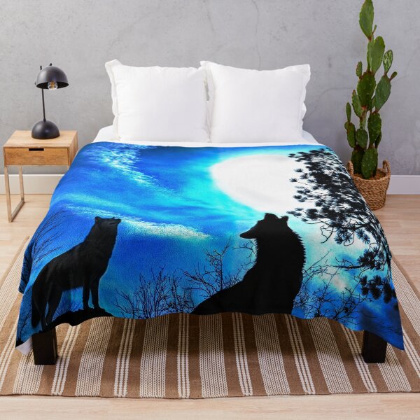 Item preview, Wolf Moon Love Behind the Jeffrey Pine designed and sold by PolkaDotStudio.