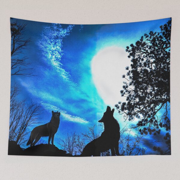 Item preview, Wolf Moon Love Behind the Jeffrey Pine designed and sold by PolkaDotStudio.