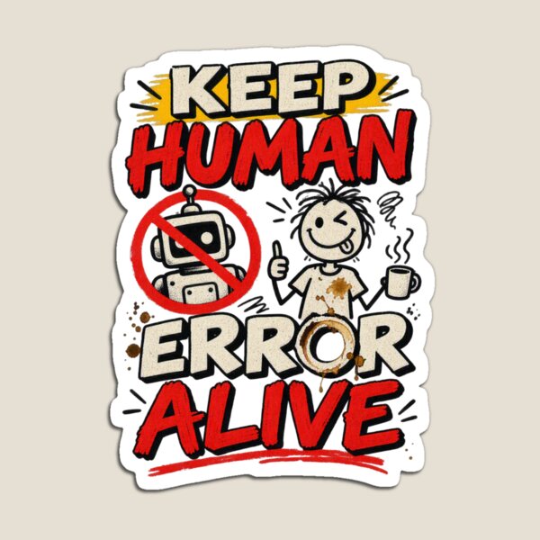 Item preview, Keep Human Error Alive designed and sold by erkancept.