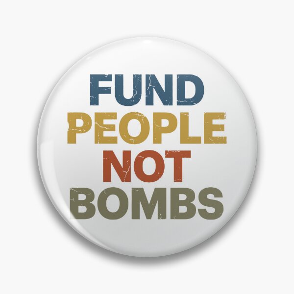 Item preview, Fund People Not Bombs - Retro Vintage Typography #5 designed and sold by EunsooLee.