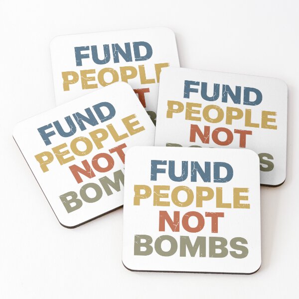 Item preview, Fund People Not Bombs - Retro Vintage Typography #5 designed and sold by EunsooLee.