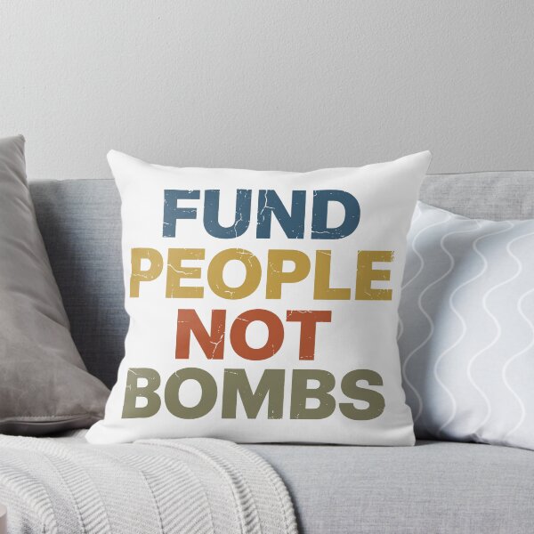 Item preview, Fund People Not Bombs - Retro Vintage Typography #5 designed and sold by EunsooLee.