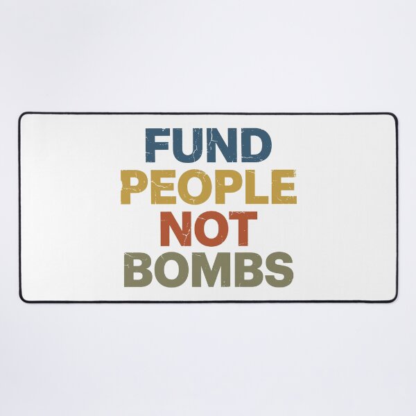 Item preview, Fund People Not Bombs - Retro Vintage Typography #5 designed and sold by EunsooLee.