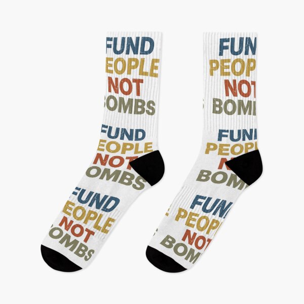 Item preview, Fund People Not Bombs - Retro Vintage Typography #5 designed and sold by EunsooLee.