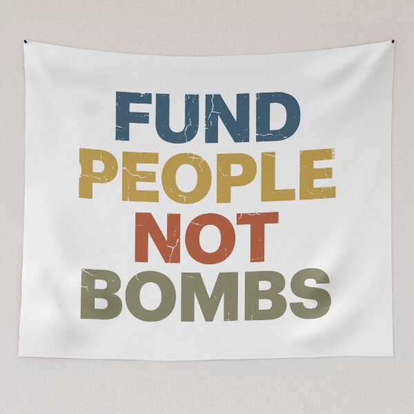 Item preview, Fund People Not Bombs - Retro Vintage Typography #5 designed and sold by EunsooLee.