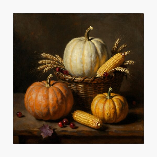 Item preview,  Heirloom Pumpkin Autumn Harvest Still Life designed and sold by Zeph1.