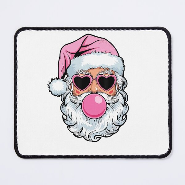 Item preview, Cool Santa Claus with Pink Heart Sunglasses & Bubblegum designed and sold by inkfluenceart.