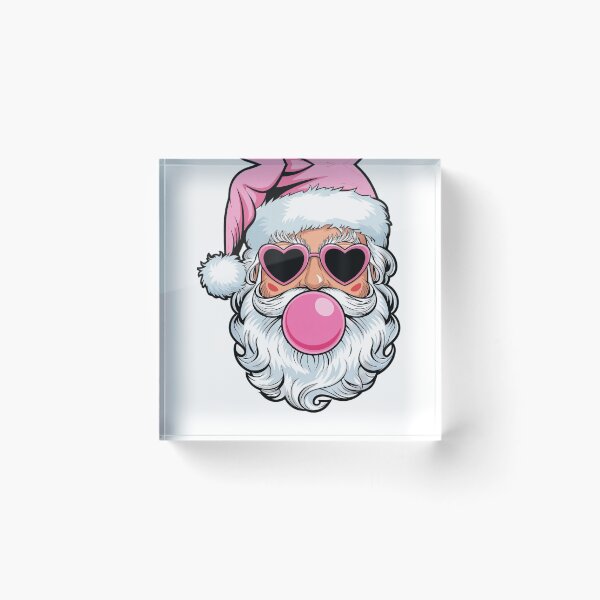 Item preview,  Cool Santa Claus with Pink Heart Sunglasses & Bubblegum designed and sold by inkfluenceart.