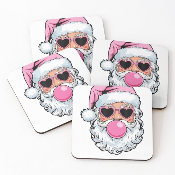 Item preview,  Cool Santa Claus with Pink Heart Sunglasses & Bubblegum designed and sold by inkfluenceart.