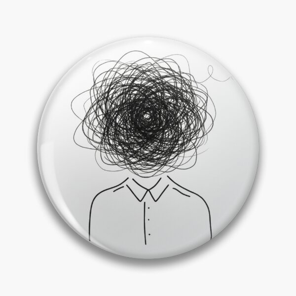 Item preview, Messy Mind Scribble – Overthinking Illustration designed and sold by MyStyleHub.