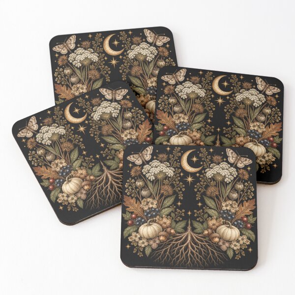 Item preview, Rooted Autumn Moon Moth Botanical Harvest Garden designed and sold by aliceraecreates.