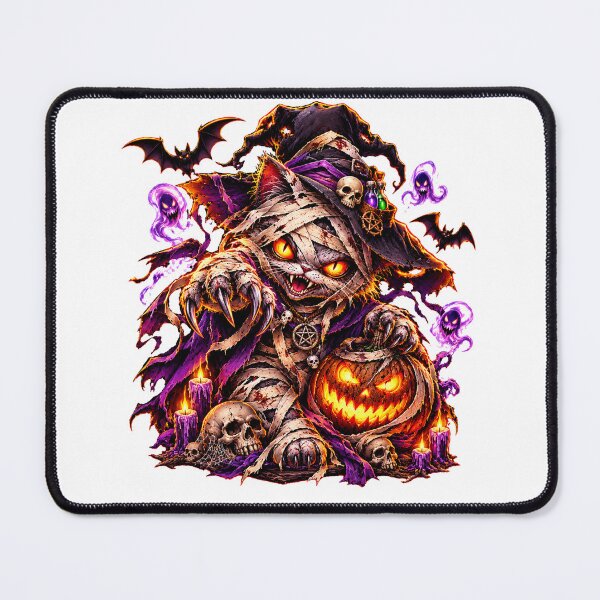 Item preview, Scary Cat witch Mummy Halloween designed and sold by QuiteOrbit.