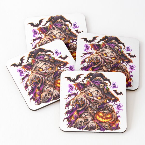 Item preview, Scary Cat witch Mummy Halloween designed and sold by QuiteOrbit.