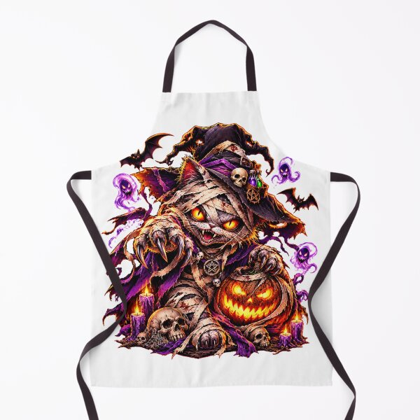 Item preview, Scary Cat witch Mummy Halloween designed and sold by QuiteOrbit.